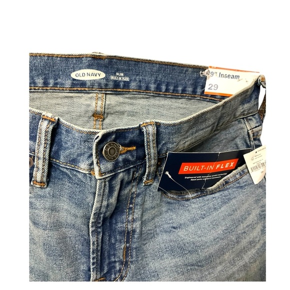 Old Navy Blue Denim Short Jean SZ 29 Women Capri Streetwear Comfort Cut-off NWT - Picture 2 of 4